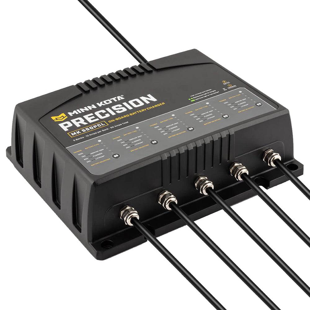 Minn Kota On-Board Precision Charger MK-550 PCL 5 Bank x 10 AMP LI Optimized Charger [1835500] - Twin Screws Marine Service