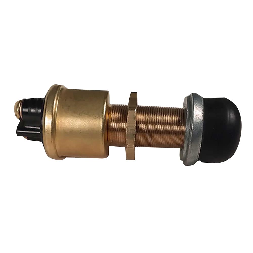 Raritan Heavy-Duty Push Button Switch - Brass [164000BR] - Twin Screws Marine Service