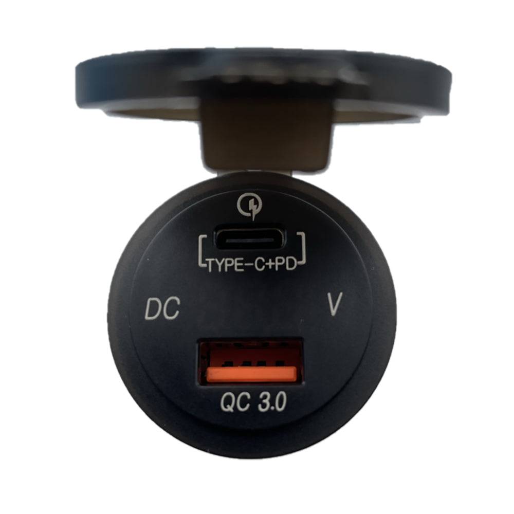 Poly-Planar Panel Mount USB Charging Ports - 12V [USB-PM2] - Twin Screws Marine Service