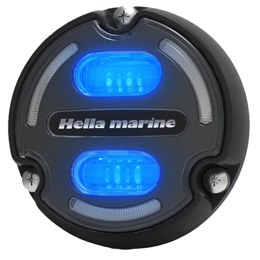 Hella Marine Apelo A2 Blue White Underwater Light - 3000 Lumens - Black Housing - Charcoal Lens w/Edge Light [016147-001] - Twin Screws Marine Service