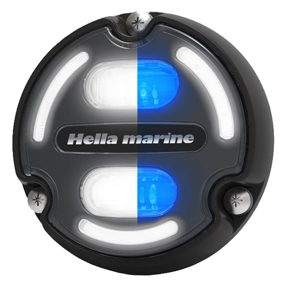 Hella Marine Apelo A2 Blue White Underwater Light - 3000 Lumens - Black Housing - Charcoal Lens w/Edge Light [016147-001] - Twin Screws Marine Service