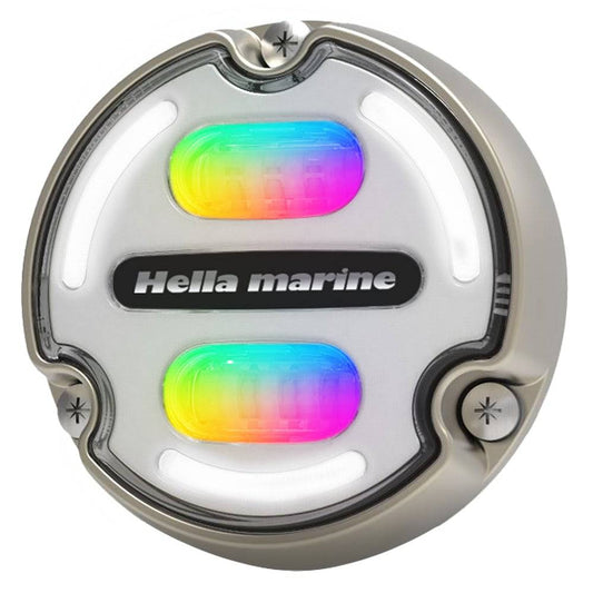 Hella Marine Apelo A2 RGB Underwater Light - 3000 Lumens - Bronze Housing - White Lens w/Edge Light [016148-101] - Twin Screws Marine Service