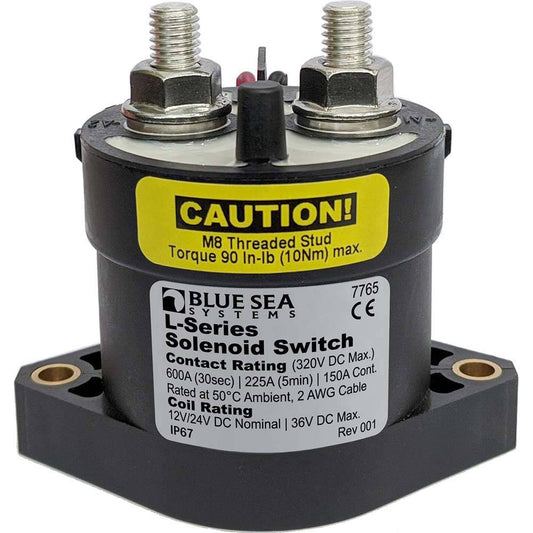Blue Sea 7765 L-Series Solenoid Switch - 150A - 12/24V DC [7765] - Twin Screws Marine Service