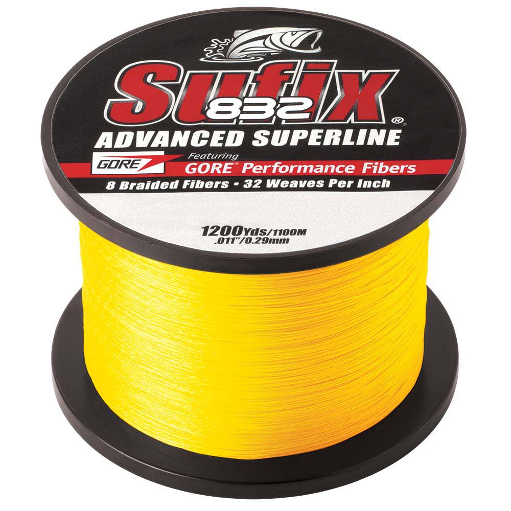 Sufix 832 Advanced Superline Braid - 10lb - Hi-Vis Yellow - 1200 yds [660-310Y] - Twin Screws Marine Service