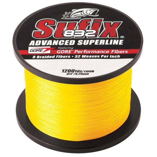 Sufix 832 Advanced Superline Braid - 10lb - Hi-Vis Yellow - 1200 yds [660-310Y] - Twin Screws Marine Service