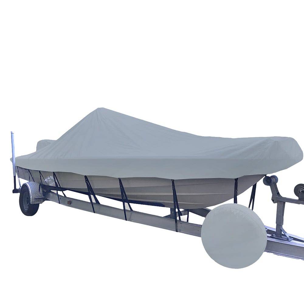 Carver Sun-DURA Narrow Series Styled-to-Fit Boat Cover f/23.5 V-Hull Center Console Shallow Draft Boats - Grey [71223NS-11] - Twin Screws Marine Service