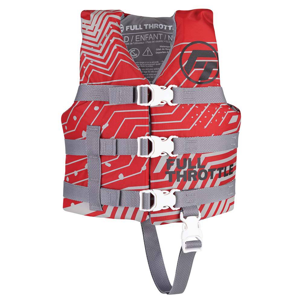 Full Throttle Child Nylon Life Jacket - Red [112200-100-001-22] - Twin Screws Marine Service