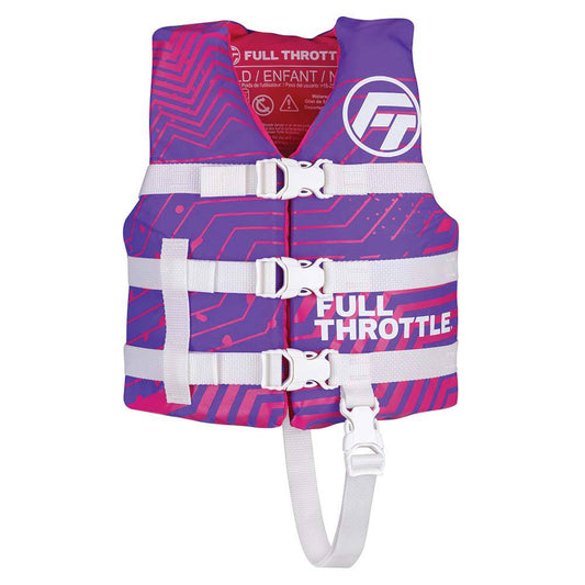 Full Throttle Child Nylon Life Jacket - Purple [112200-600-001-22] - Twin Screws Marine Service