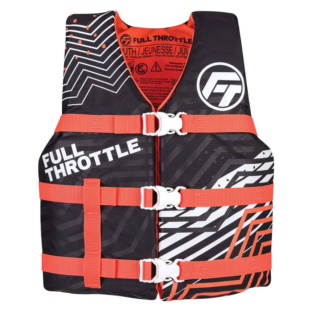 Full Throttle Youth Nylon Life Jacket - Pink/Black [112200-105-002-22] - Twin Screws Marine Service