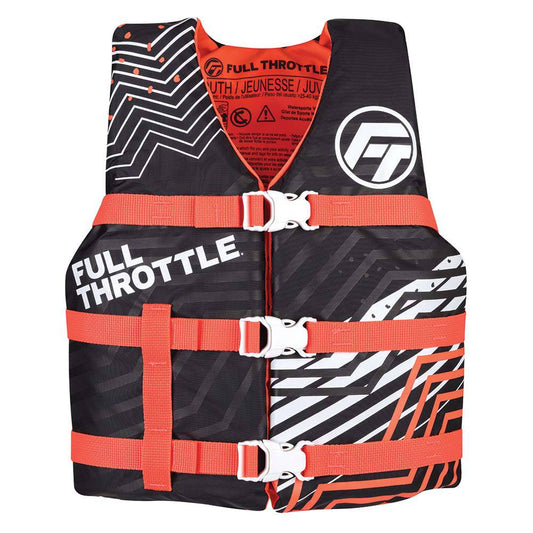 Full Throttle Youth Nylon Life Jacket - Pink/Black [112200-105-002-22] - Twin Screws Marine Service