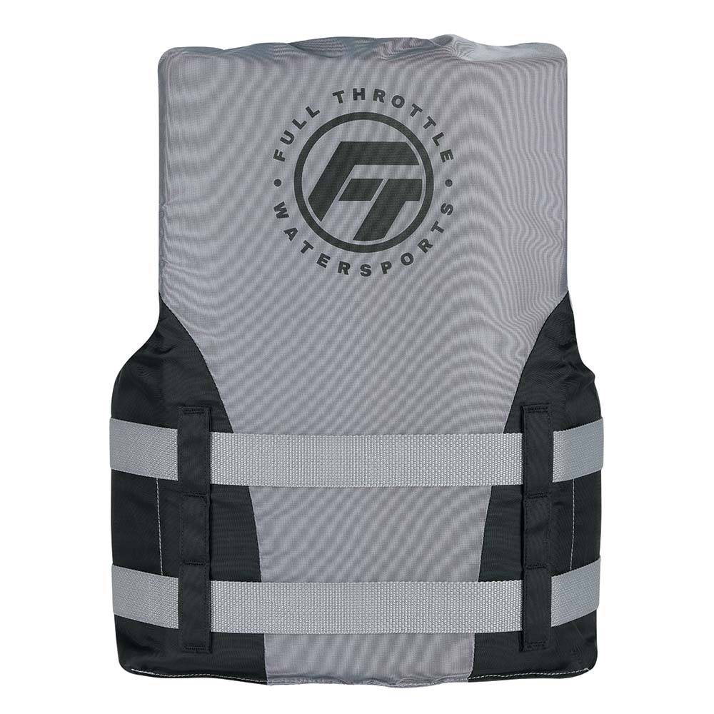 Full Throttle Teen Nylon Life Jacket - Grey/Black [112200-701-010-22] - Twin Screws Marine Service