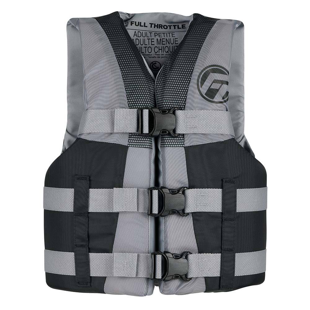 Full Throttle Teen Nylon Life Jacket - Grey/Black [112200-701-010-22] - Twin Screws Marine Service