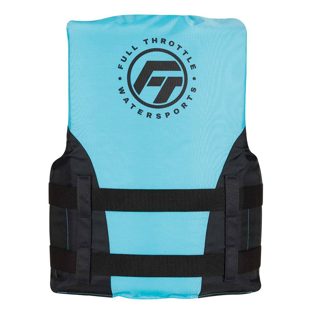 Full Throttle Teen Nylon Life Jacket - Aqua/Black [112200-505-010-22] - Twin Screws Marine Service