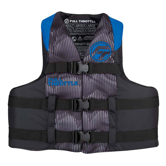 Full Throttle Adult Nylon Life Jacket - S/M - Blue/Black [112200-500-030-22] - Twin Screws Marine Service