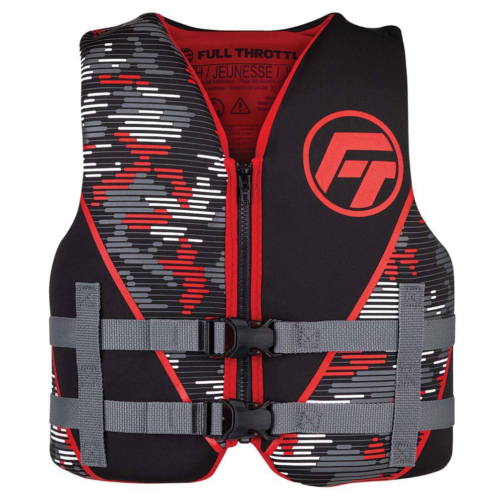 Full Throttle Youth Rapid-Dry Life Jacket - Red/Black [142100-100-002-22] - Twin Screws Marine Service