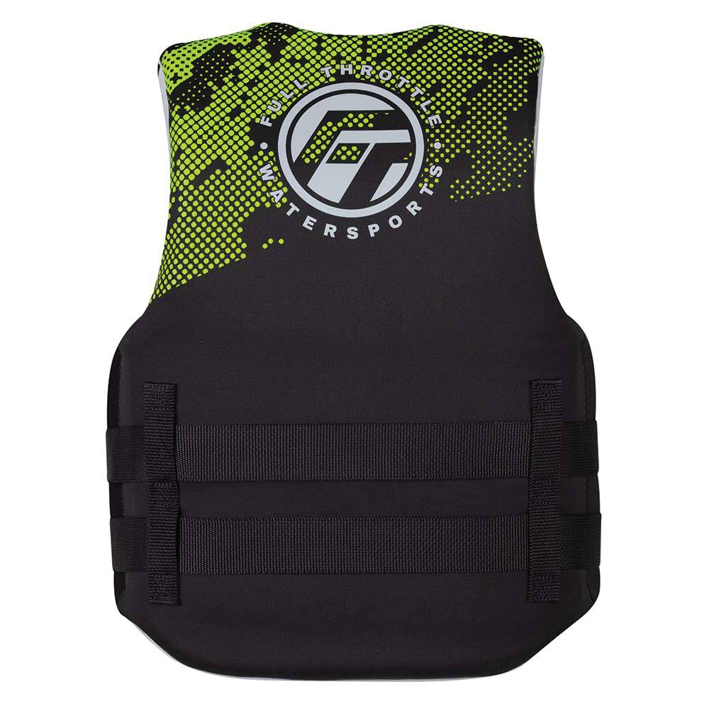 Full Throttle Junior Hinged Neoprene Life Jacket - Green [142400-400-009-22] - Twin Screws Marine Service