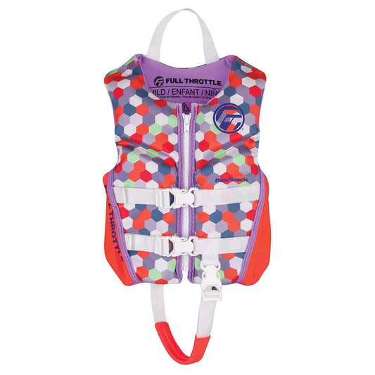 Full Throttle Child Rapid-Dry Flex-Back Life Jacket - Pink [142500-105-001-22] - Twin Screws Marine Service