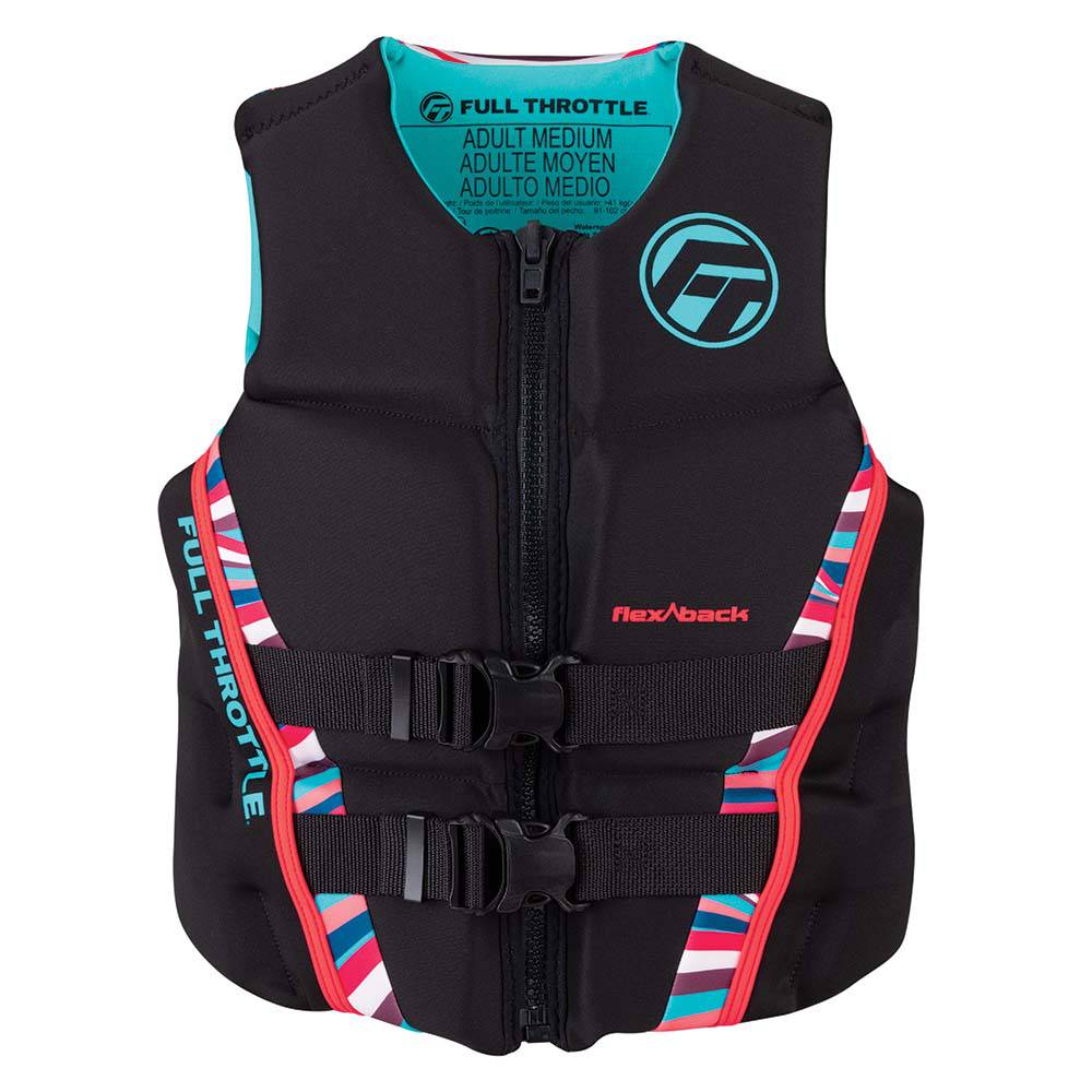 Full Throttle Womens Rapid-Dry Flex-Back Life Jacket - Womens XS - Pink/Black [142500-105-810-22] - Twin Screws Marine Service