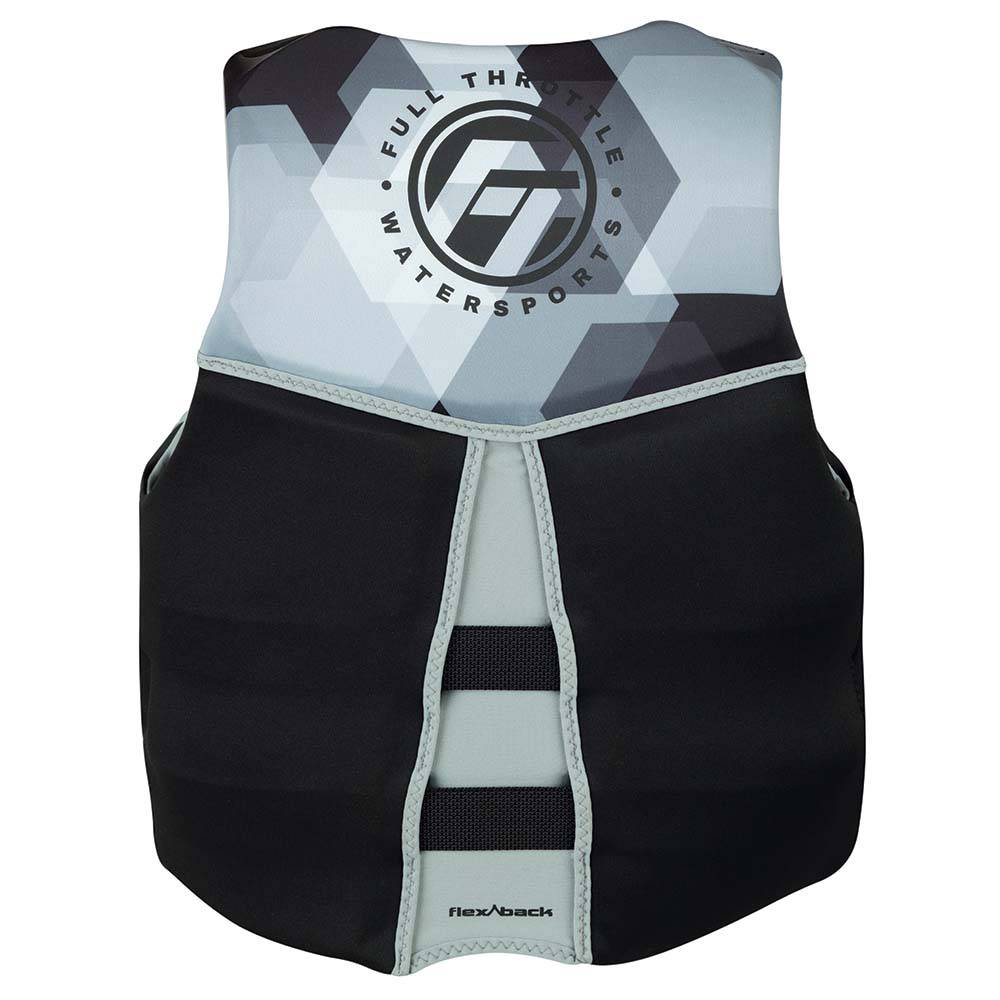 Full Throttle Mens Rapid-Dry Flex-Back Life Jacket - 2XL - Black/Grey [142500-701-060-22] - Twin Screws Marine Service