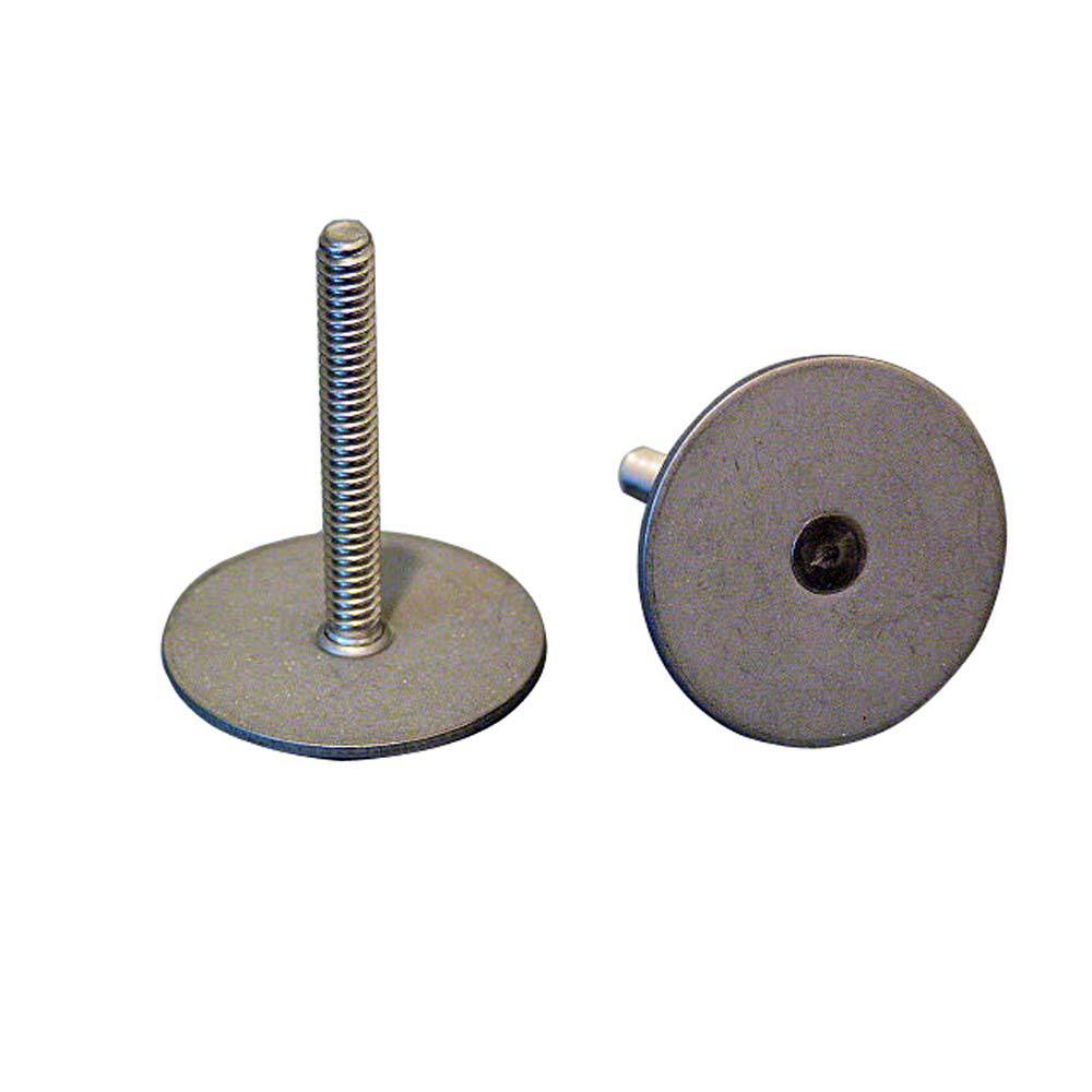 Weld Mount Stainless Steel Stud 1.25" Base 10 x 24 Threads .50" Tall - 15 Quantity [102408] - Twin Screws Marine Service