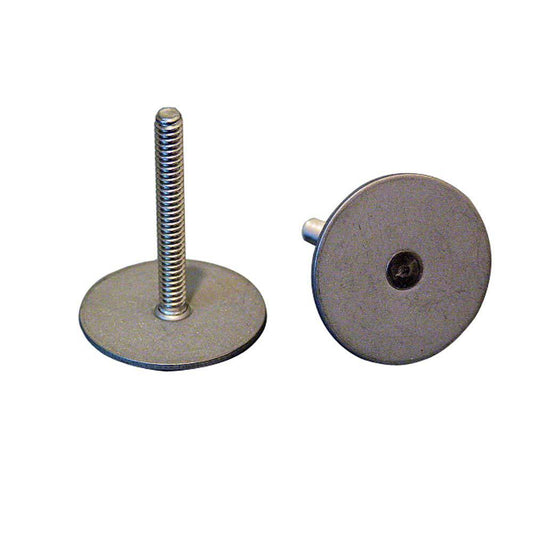 Weld Mount Stainless Steel Stud 1.25" Base 10 x 24 Threads 1.00" Tall - 15 Quantity [102416] - Twin Screws Marine Service