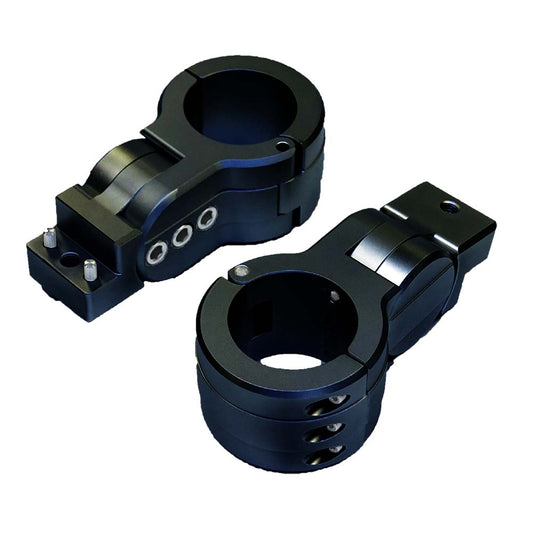 PTM Edge Board Rack Mounts - 2.5" Pipe Clamp - Black [P13198-2500TEBBK] - Twin Screws Marine Service
