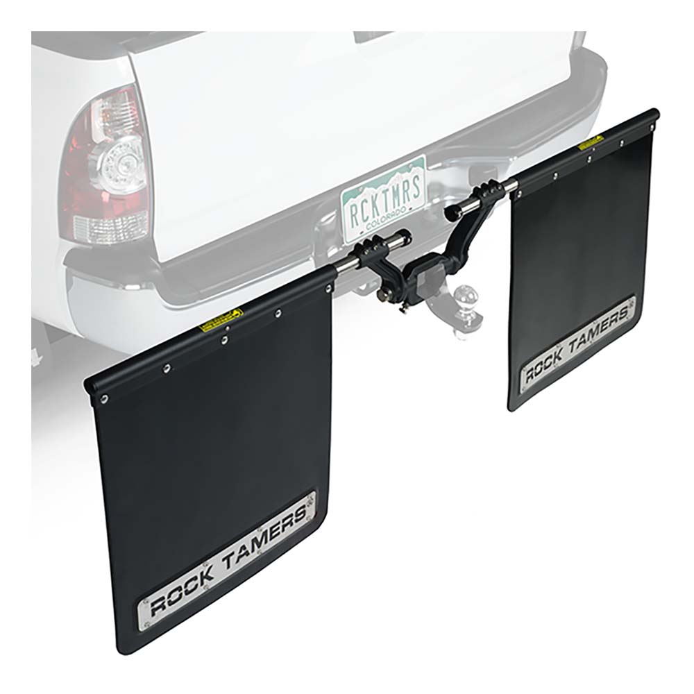 ROCK TAMERS 2.5" Hub Mudflap System - Matte Black/Stainless [00110] - Twin Screws Marine Service