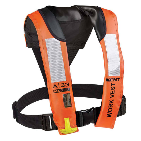 Kent A-33 All Clear Auto Inflatable Work Vest [134402-200-004-21] - Twin Screws Marine Service