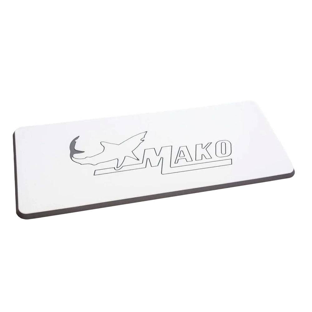SeaDek Mako Logo Helm Pad - White/Storm Grey Embossed [39638-80375] - Twin Screws Marine Service