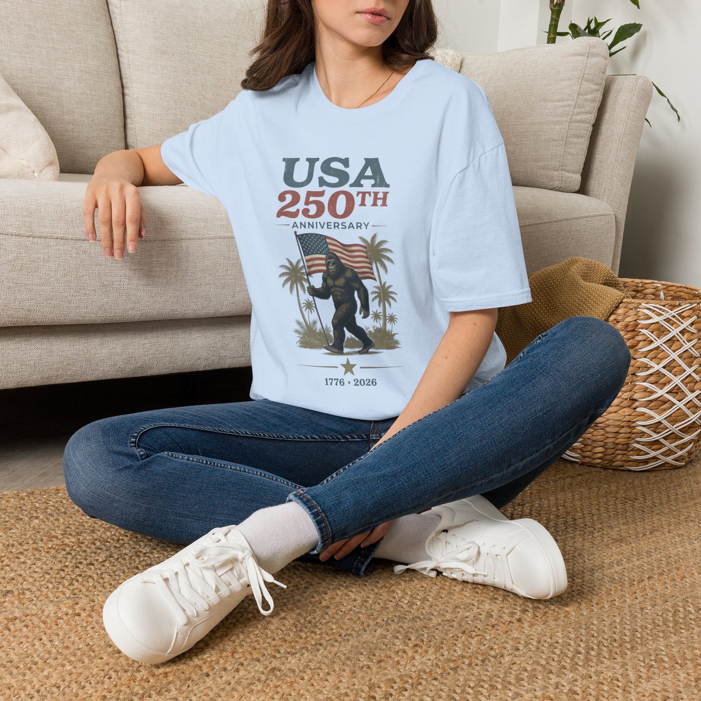 USA 250th Anniversary T-Shirt — Patriotic American Flag Celebration Tee