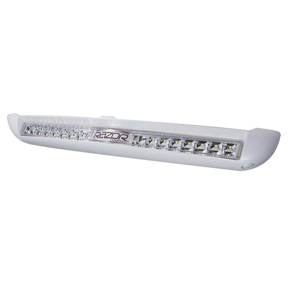 Lumitec Razor Light Bar - Flood - White Housing w/Inverted Logo Flush Mount [101590] - Twin Screws Marine Service