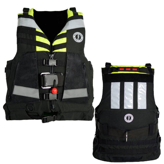 Mustang Swift Water Rescue Vest - Fluorescent Yellow/Green/Black - Universal [MRV15002-251-0-206] - Twin Screws Marine Service