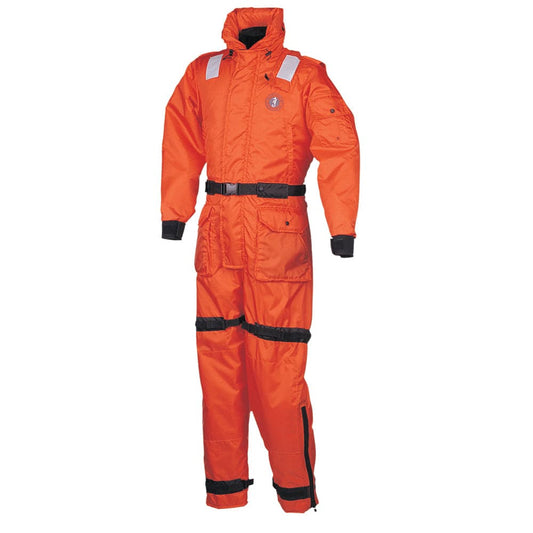 Mustang Deluxe Anti-Exposure Coverall  Work Suit - Orange - Large [MS2175-2-L-206] - Twin Screws Marine Service