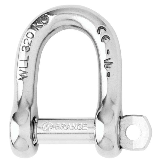 Wichard Self-Locking D Shackle - Diameter 5mm - 3/16" [01202] - Twin Screws Marine Service