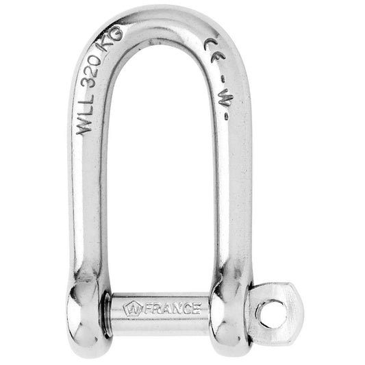 Wichard Self-Locking Long D Shackle - Diameter 8mm - 5/16" [01214] - Twin Screws Marine Service