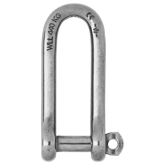 Wichard Captive Pin Long D Shackle - Diameter 8mm - 5/16" [01414] - Twin Screws Marine Service