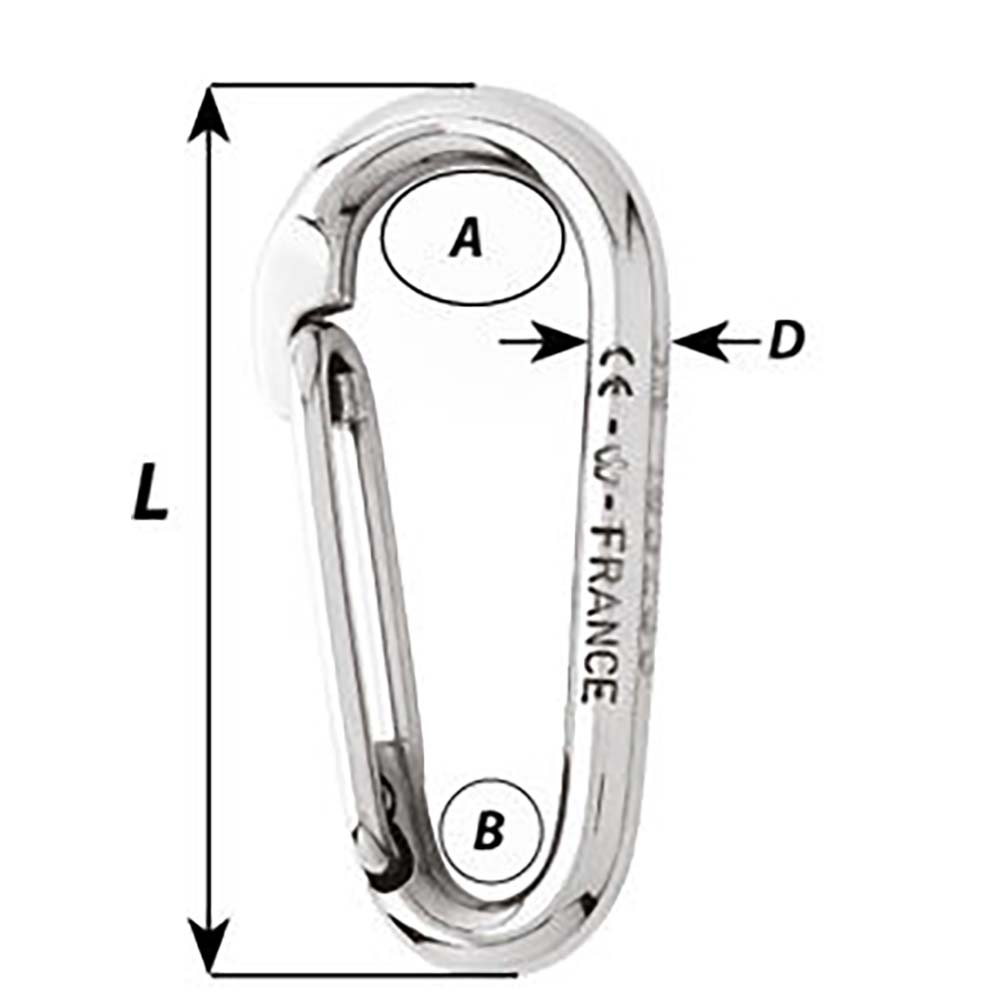 Wichard Symmetric Carbin Hook Without Eye - Length 120mm - 15/32" [02337] - Twin Screws Marine Service