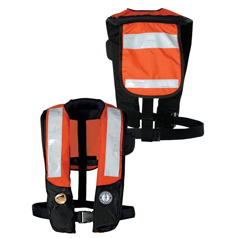 Mustang HIT Inflatable PDF w/SOLAS Reflective Tape - Orange/Black - Automatic/Manual [MD3183T2-33-0-101] - Twin Screws Marine Service