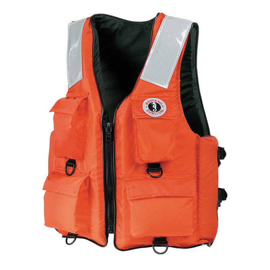 Mustang 4-Pocket Flotation Vest - Orange - XXXL - 7XL [MV3128T2-2-7XL-216] - Twin Screws Marine Service