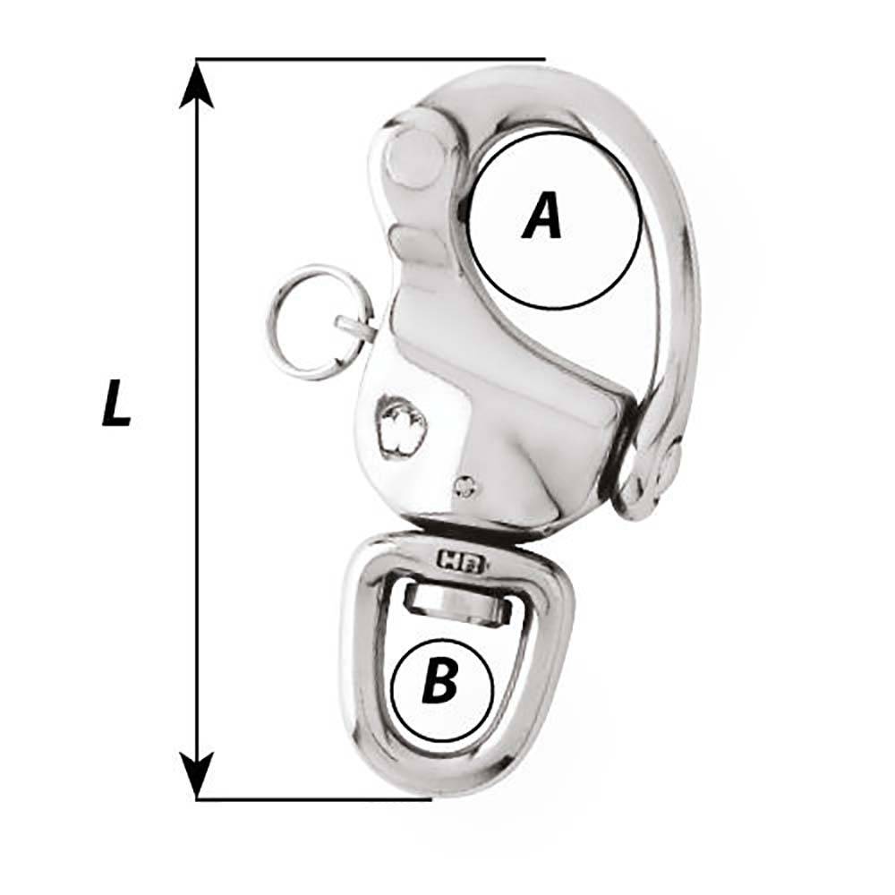 Wichard 2-3/4" Snap Shackle w/Swivel  Clevis Pin - 70mm [02474] - Twin Screws Marine Service