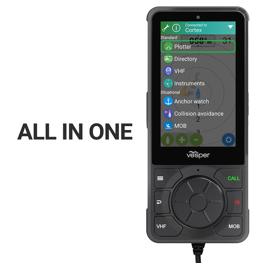 Vesper Cortex H1 Tethered Handset w/Non-Powered Cradle [010-02816-00] - Twin Screws Marine Service