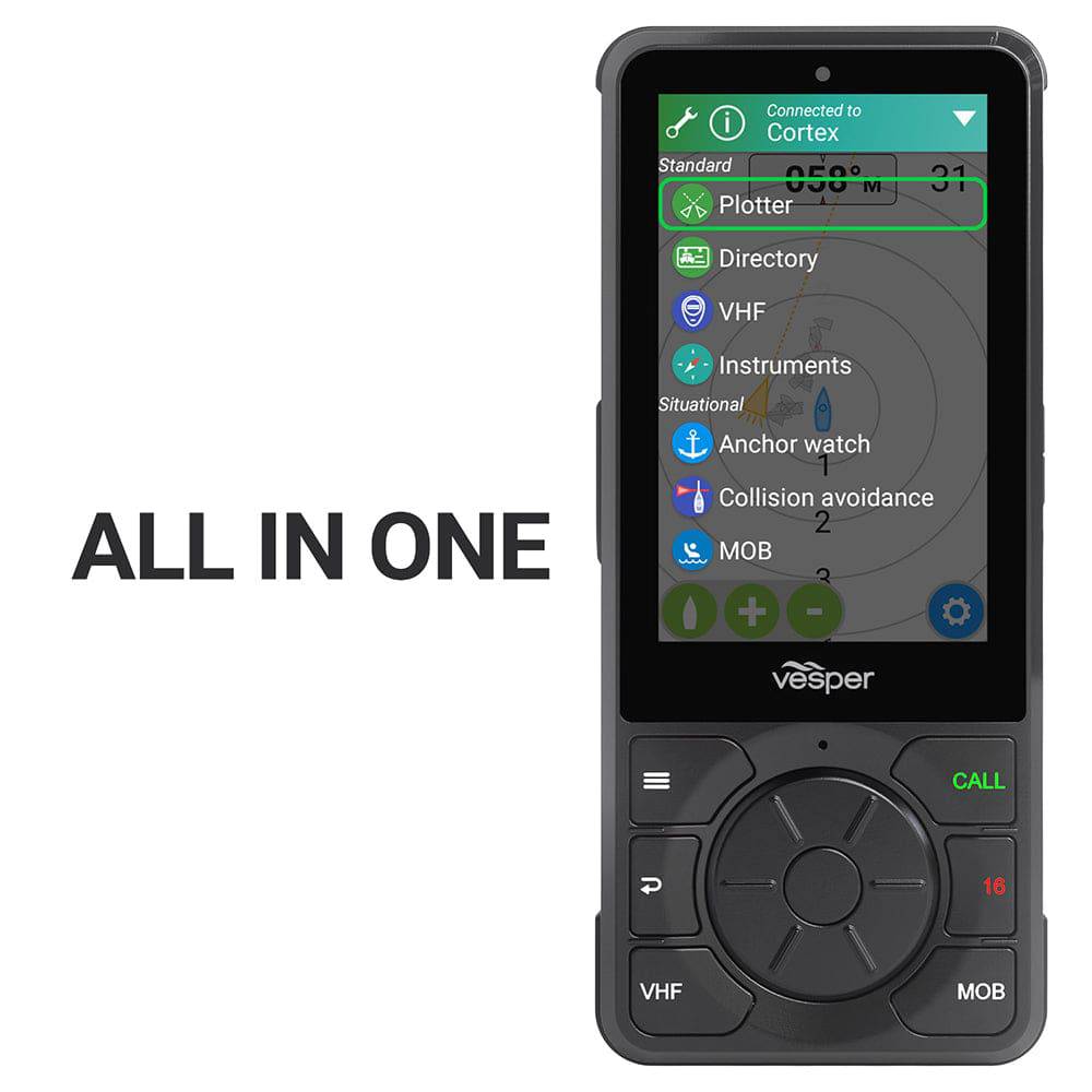 Vesper Cortex H1P Portable/Wireless/Rechargeable Handset w/Charging Cradle [010-02816-10] - Twin Screws Marine Service