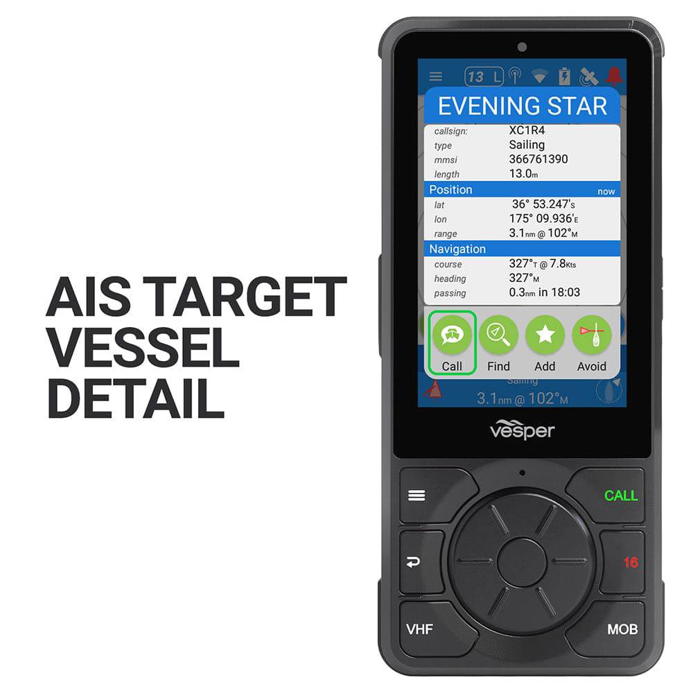 Vesper Cortex H1P Portable/Wireless/Rechargeable Handset w/Charging Cradle [010-02816-10] - Twin Screws Marine Service
