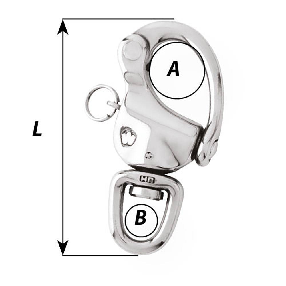 Wichard 3-1/2" Snap Shackle w/Swivel Eye [02475] - Twin Screws Marine Service