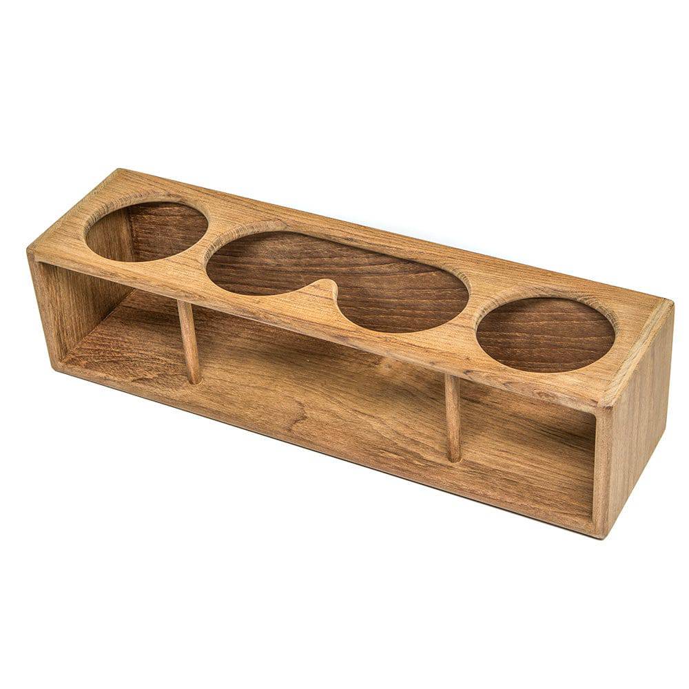 Whitecap Four Drink/Binocular Rack - Teak [62632] - Twin Screws Marine Service