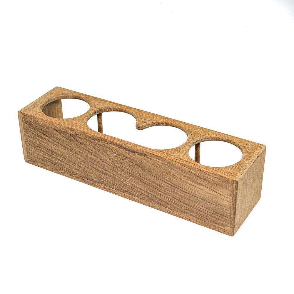 Whitecap Four Drink/Binocular Rack - Teak [62632] - Twin Screws Marine Service