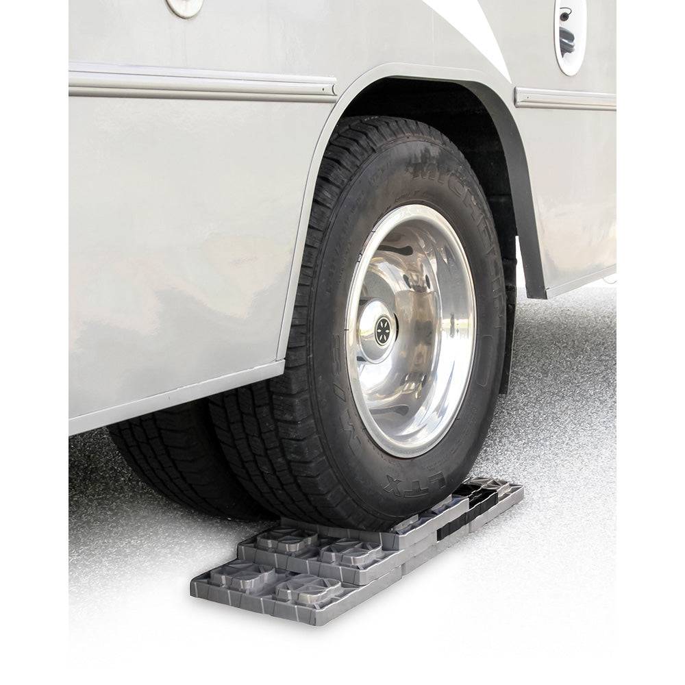 Camco FasTen Leveling Blocks XL w/T-Handle - 2x2 - Grey *10-Pack [44527] - Twin Screws Marine Service