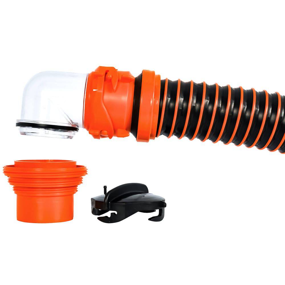 Camco RhinoEXTREME 15 Sewer Hose Kit w/ Swivel Fitting 4 In 1 Elbow Caps [39859] - Twin Screws Marine Service