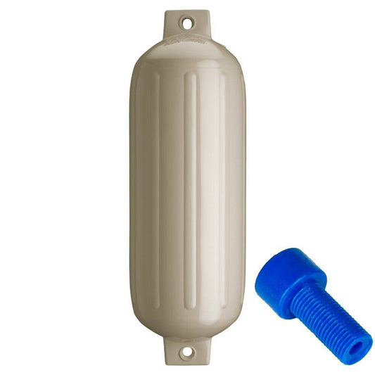 Polyform G-5 Twin Eye Fender 8.8" x 26.8" - Sand w/Adapter [G-5-SAND] - Twin Screws Marine Service