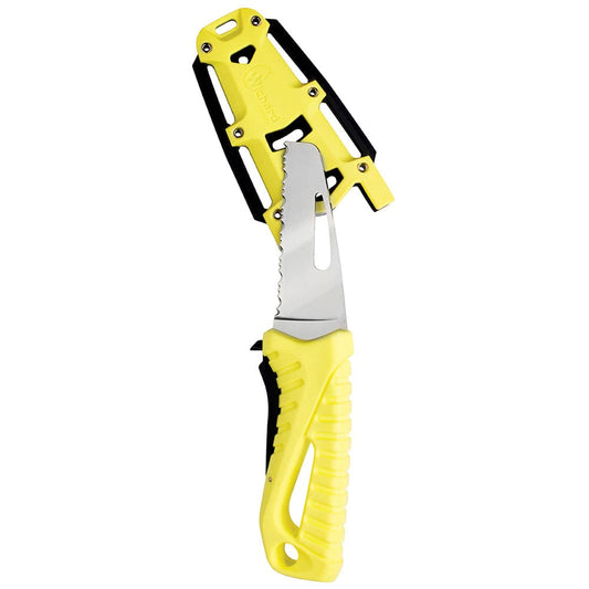 Wichard Offshore Rescue Knife Fixed Blade - Fluorescent [10192] - Twin Screws Marine Service